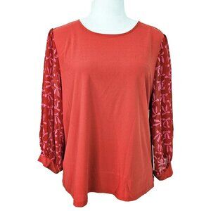 CeCe Scarlet Glow Puff 3/4 Sleeve Top